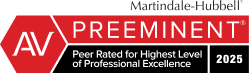 Martindale-Hubbell PreEminent badge 2025