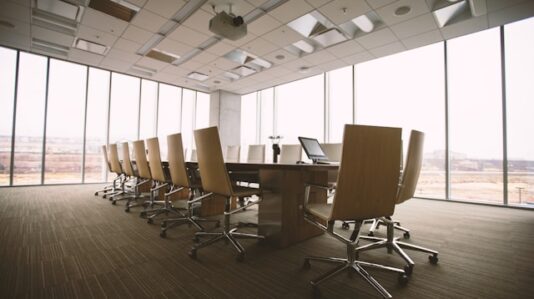 an empty conference room