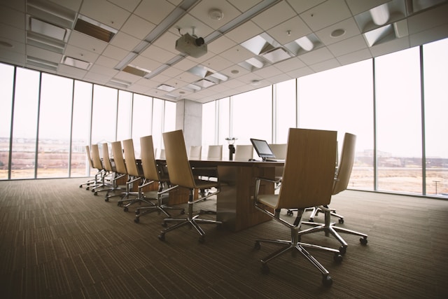 an empty conference room